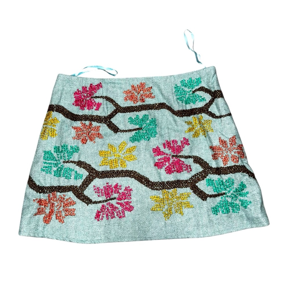 Judith March Colorful Floral Mini Skirt